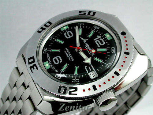 RUSSIAN VOSTOK AUTO AMPHIBIAN WATCH #710640 NEW